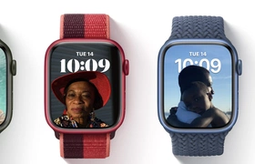 Drie Apple Watch series 7 op een rij