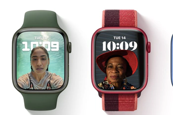 Drie Apple Watch series 7 op een rij