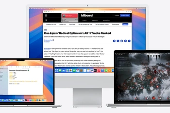 Screenshot van Macs met daarop macOS Sequoia