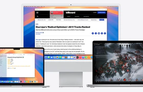 Screenshot van Macs met daarop macOS Sequoia