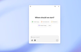 Screenshot van de ChatGPT-app