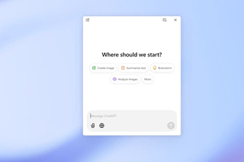 Screenshot van de ChatGPT-app