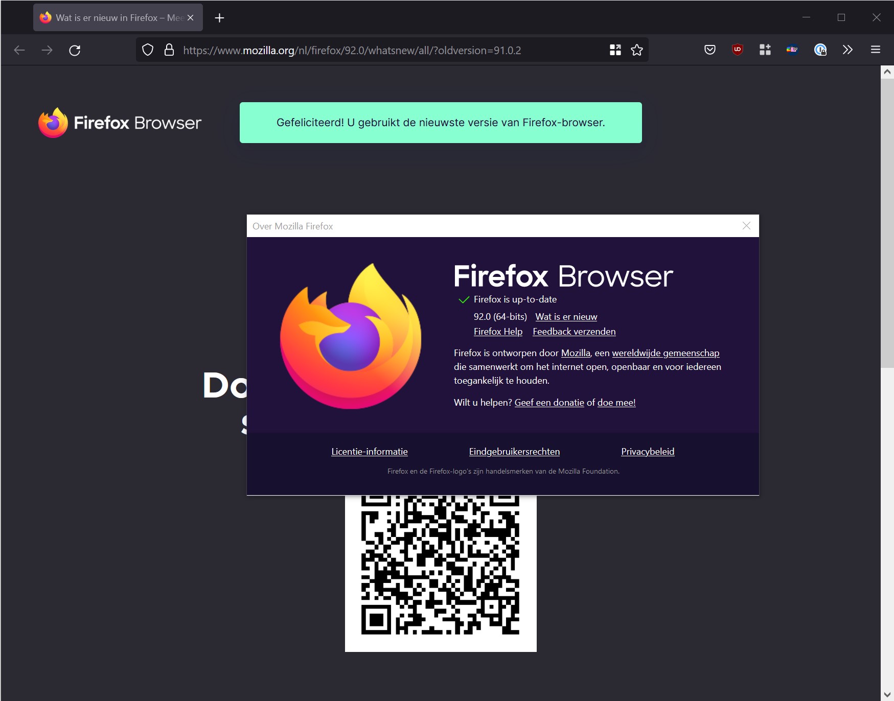 Screenshot van Firefox