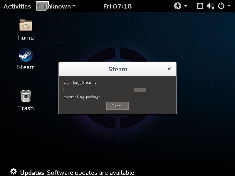 Screenshot SteamOS-installatie