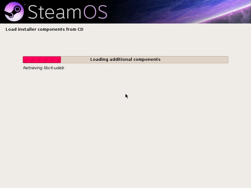 Screenshot SteamOS-installatie