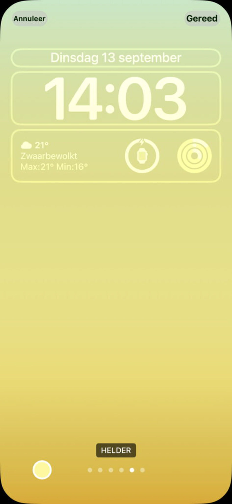 Screenshot bewerken van een achtergrond.