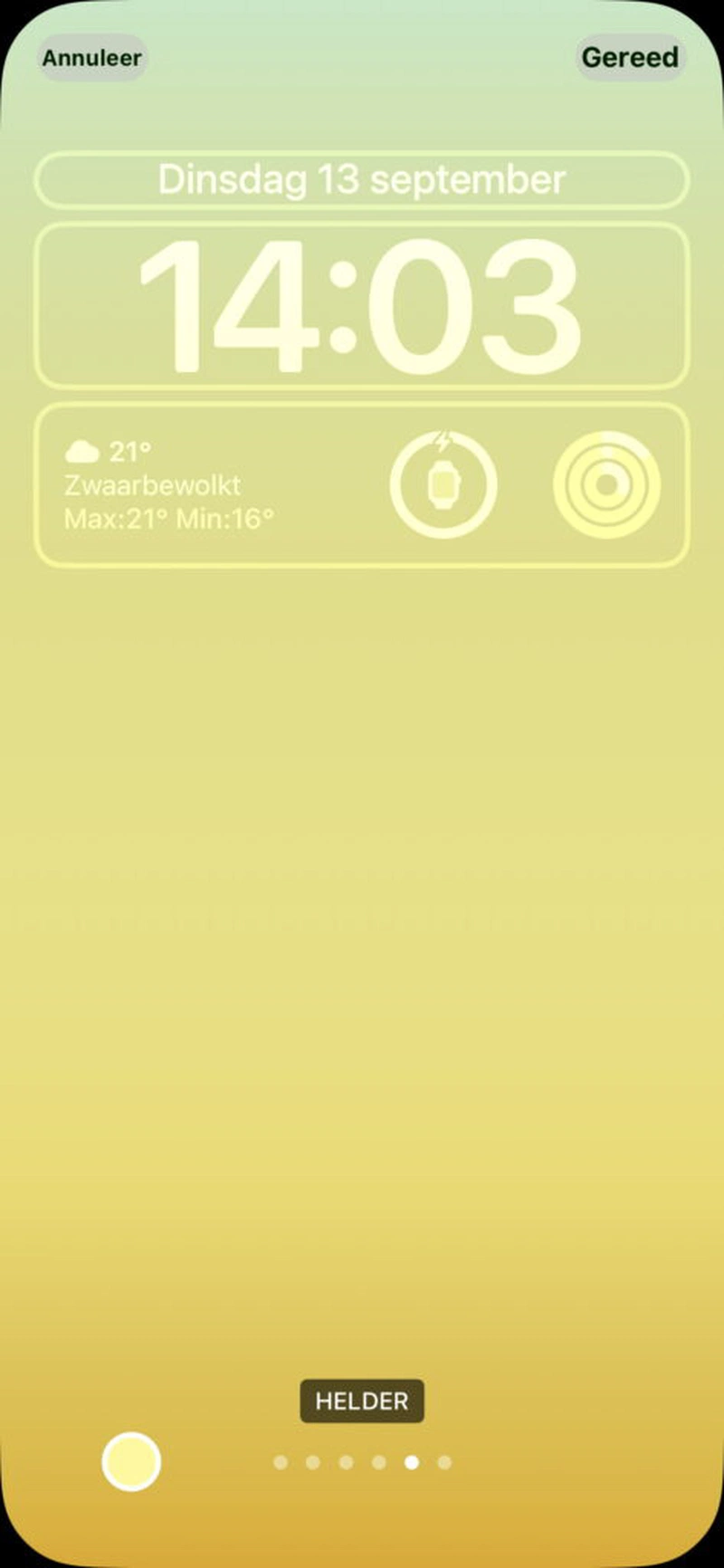 Screenshot bewerken van een achtergrond.