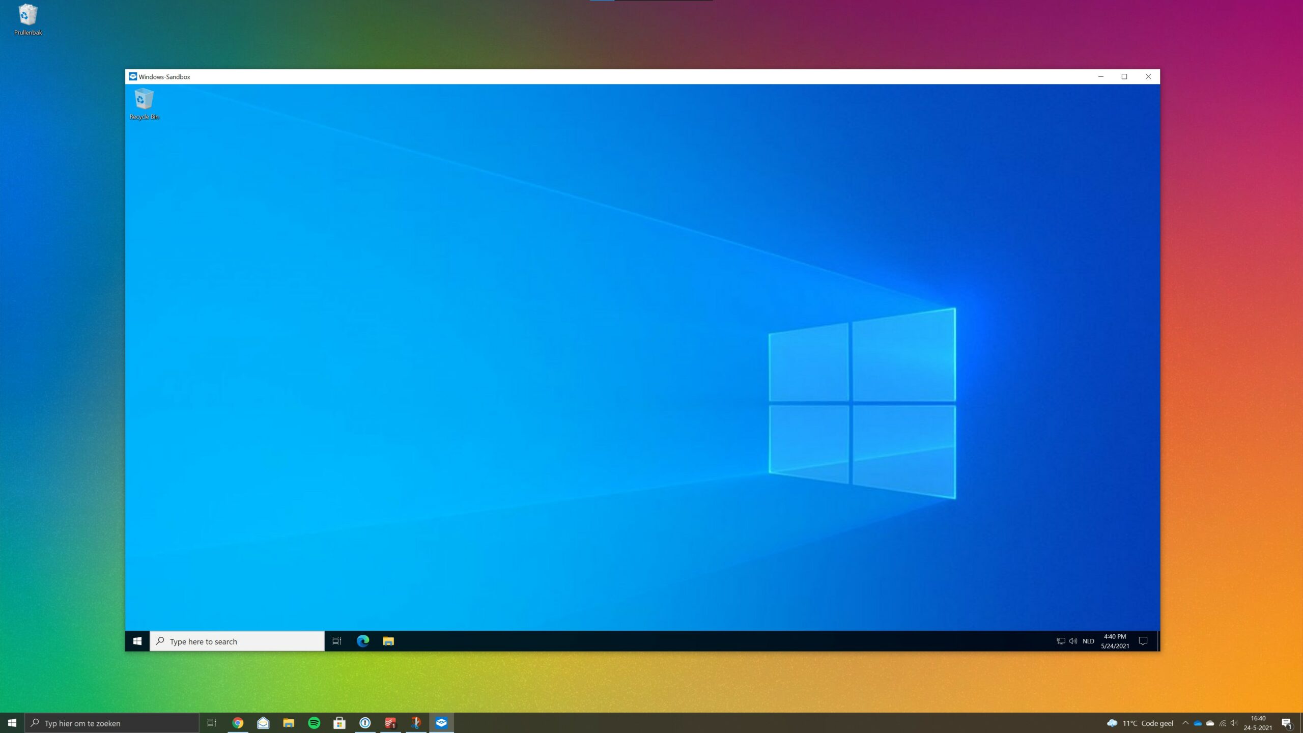 Screenshot Windows Sandbox in Windows 10