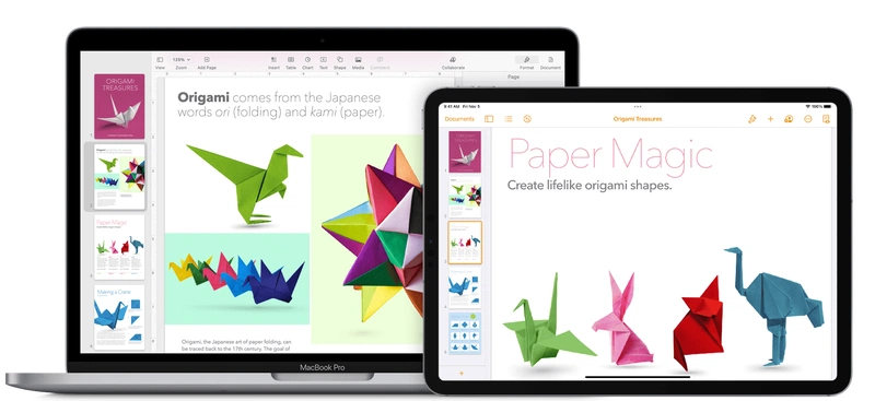 Foto van iPad en Mac met dezelfde presentatie
