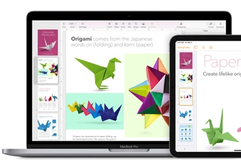Foto van iPad en Mac met dezelfde presentatie