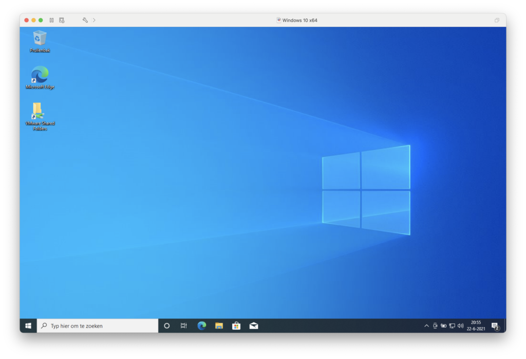 Screenshot Windows 10 in VMware Fusion