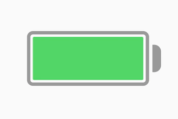 Icoon van accu op iOS