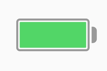 Icoon van accu op iOS