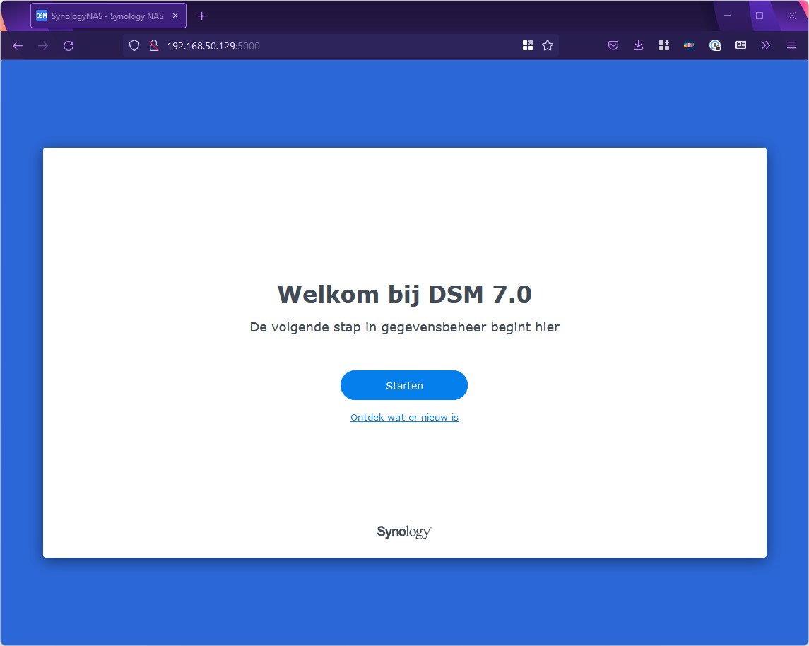 Screenshot Welkom bij DSM 7