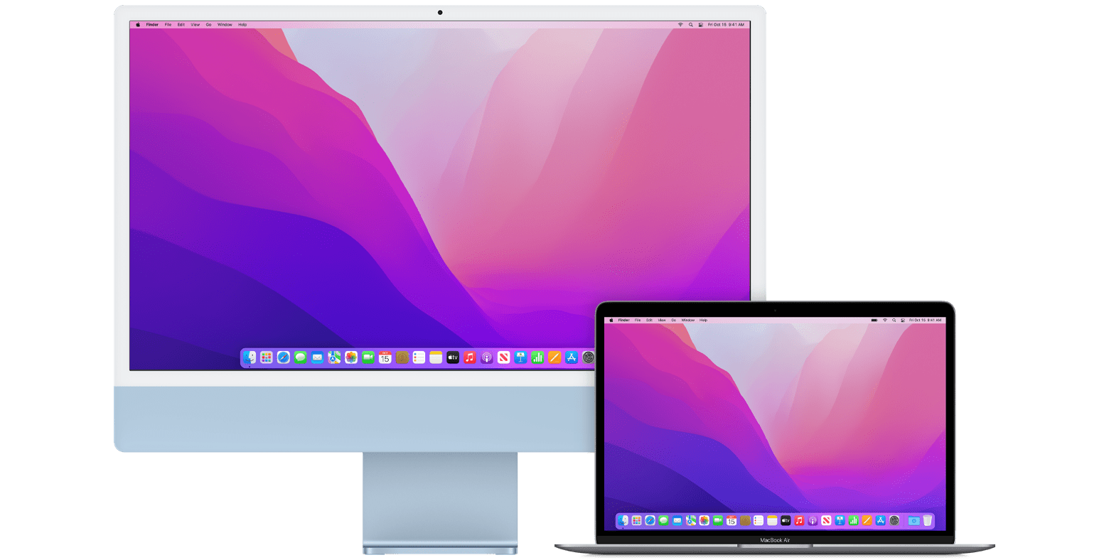 macOS Monterey op iMac en MacBook