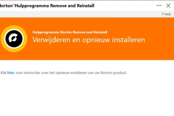 Screenshot stap 5 Norton verwijderen