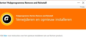Screenshot stap 5 Norton verwijderen