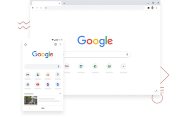 Google Chrome op laptop en smartphone