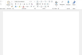Screenshot van Microsoft Office Word 365