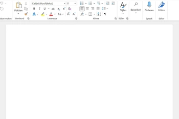 Screenshot van Microsoft Office Word 365