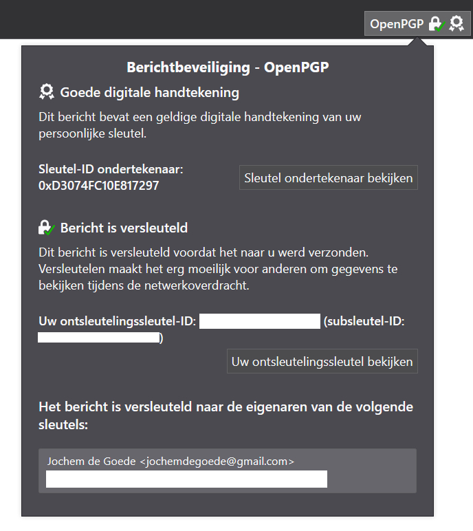 Versleutelde e-mail