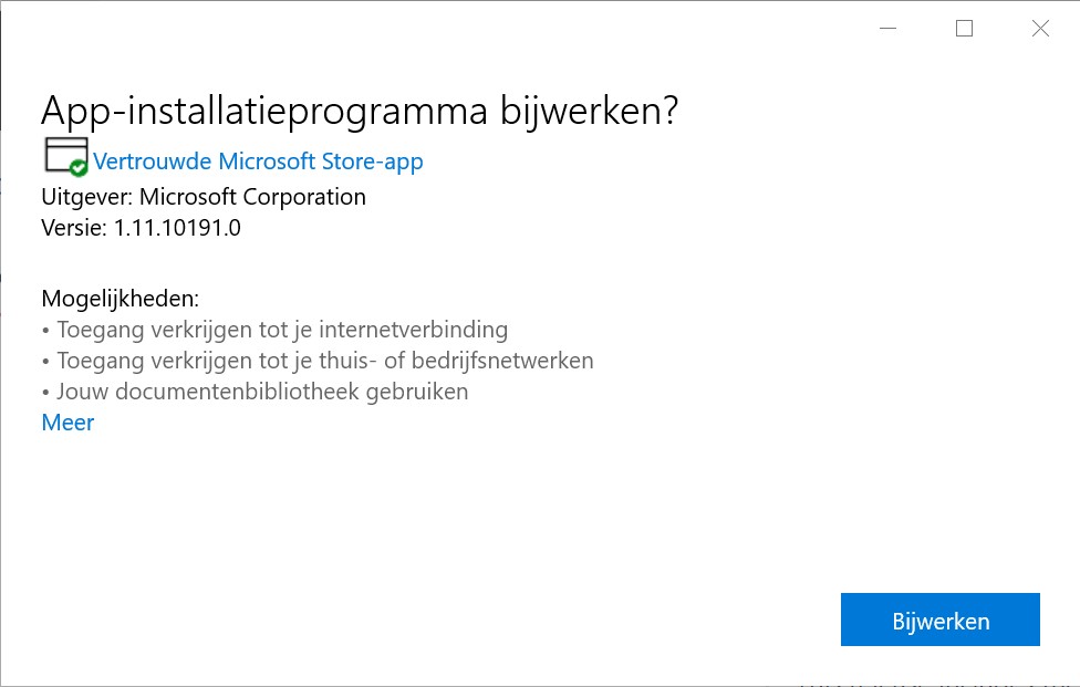 App-installatieprogramma om winget te installeren 