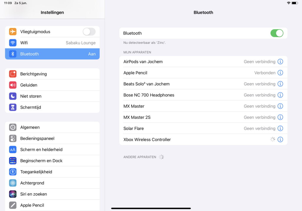 Xbox-controller verbinden op iPad via bluetooth
