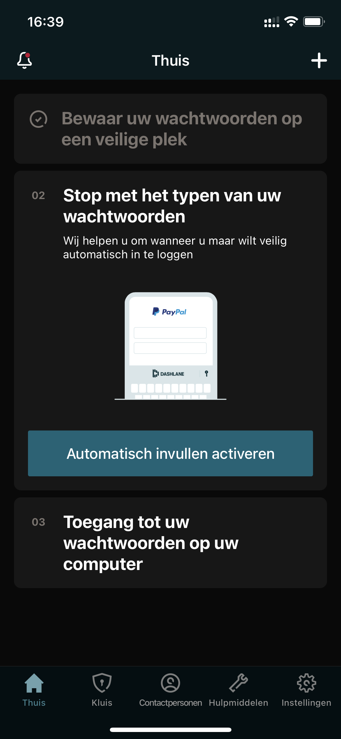 Screenshot automatisch invullen iOS