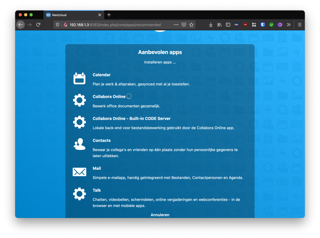 Nextcloud downloadt apps