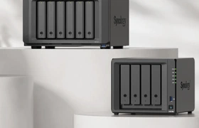 Foto van een aantal Synology-nas'en