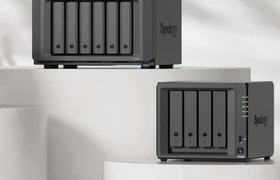 Foto van een aantal Synology-nas'en