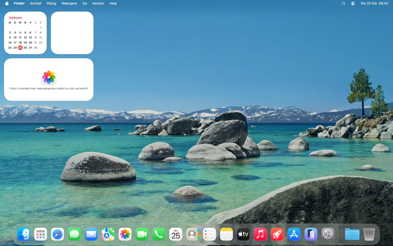Screenshot van het bureaublad van macOS