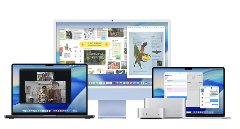 Foto van MacBook, Mac mini, Mac Studio en iMac