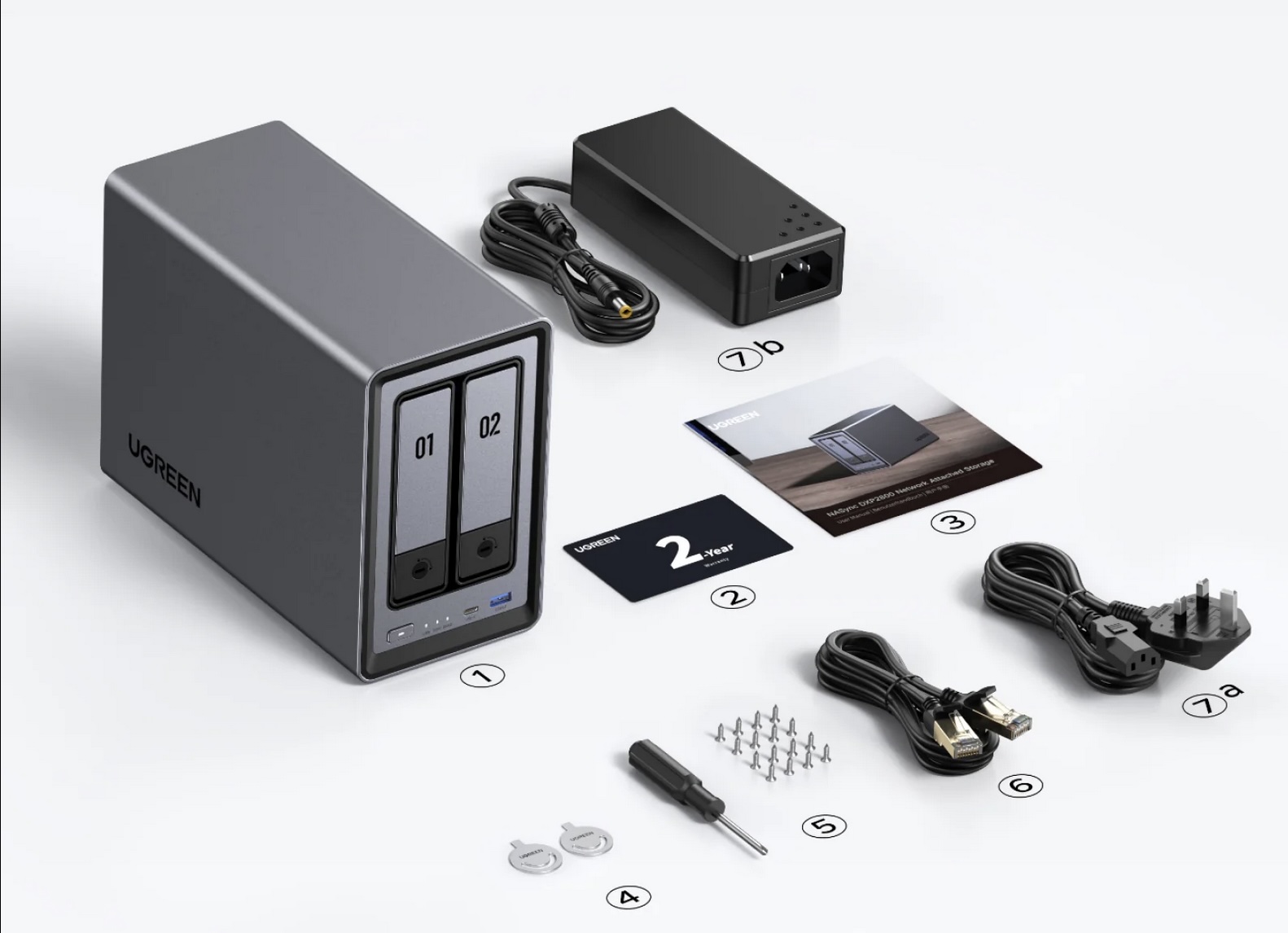 Everything included in the NAS box