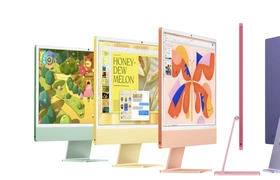 Foto van iMacs op een rij