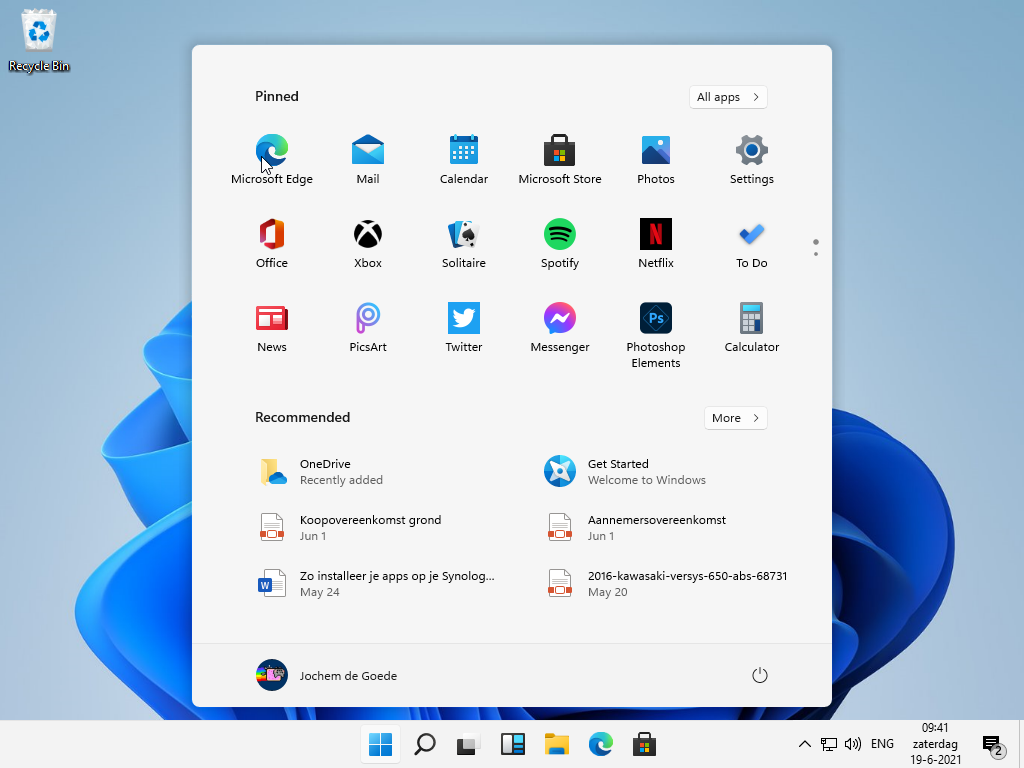 Startmenu Windows 11