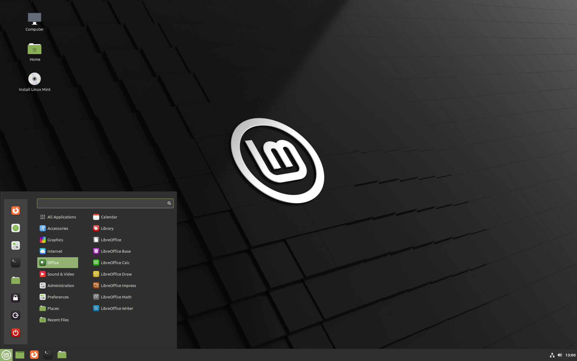 Screenshot van Linux Mint