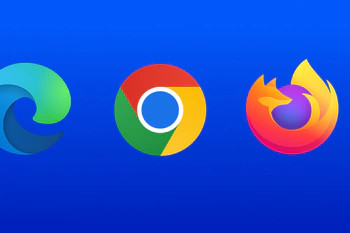 Logo's van Chrome, Edge en Firefox