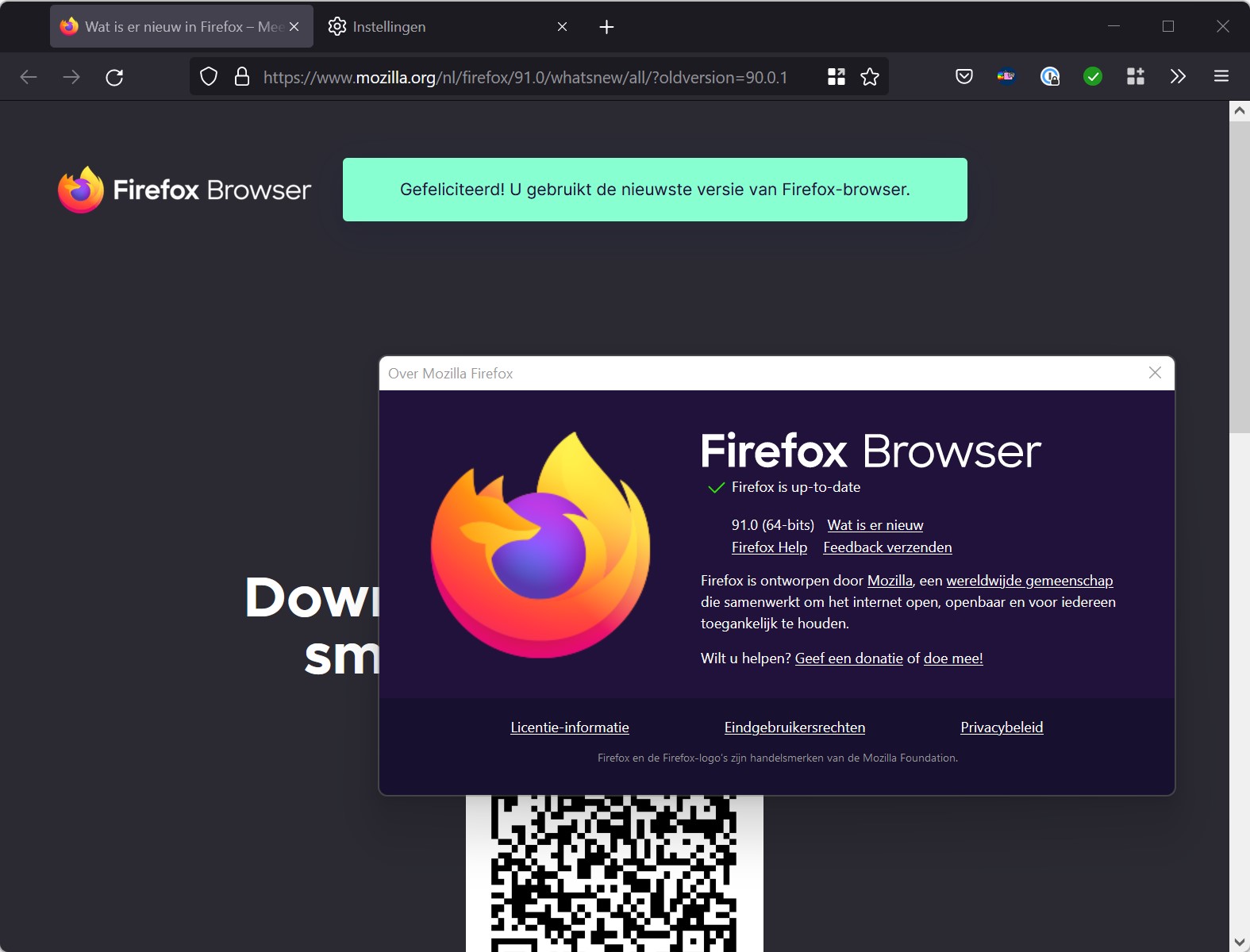 Screenshot Firefox 91