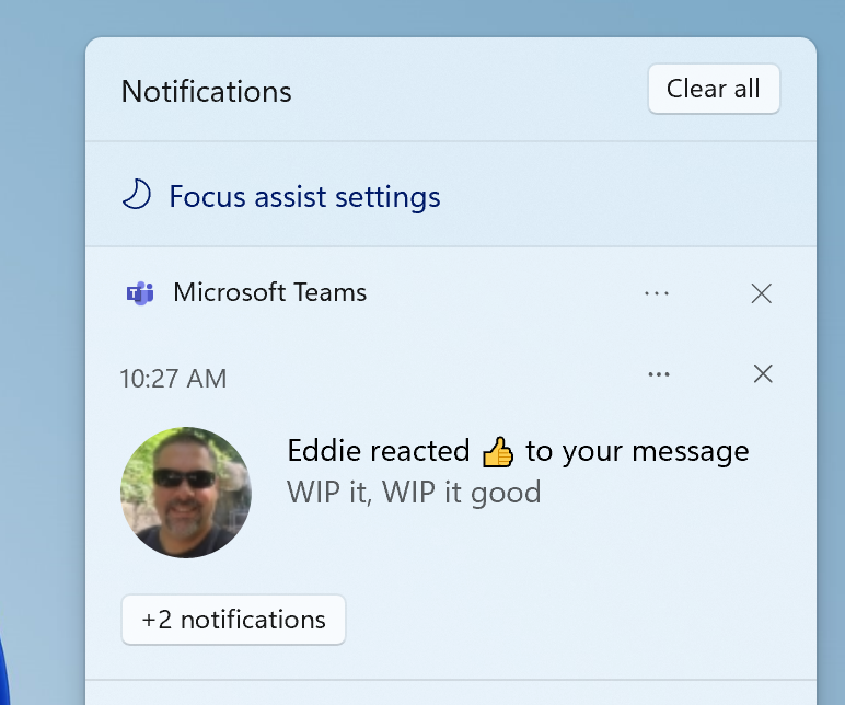 Screenshot notificatiecentrum