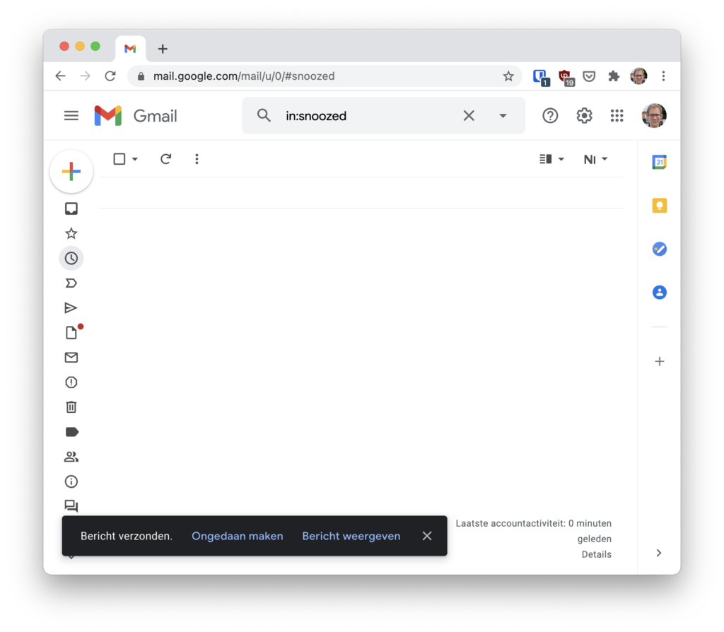 Screenshot Gmail verzenden ongedaan maken