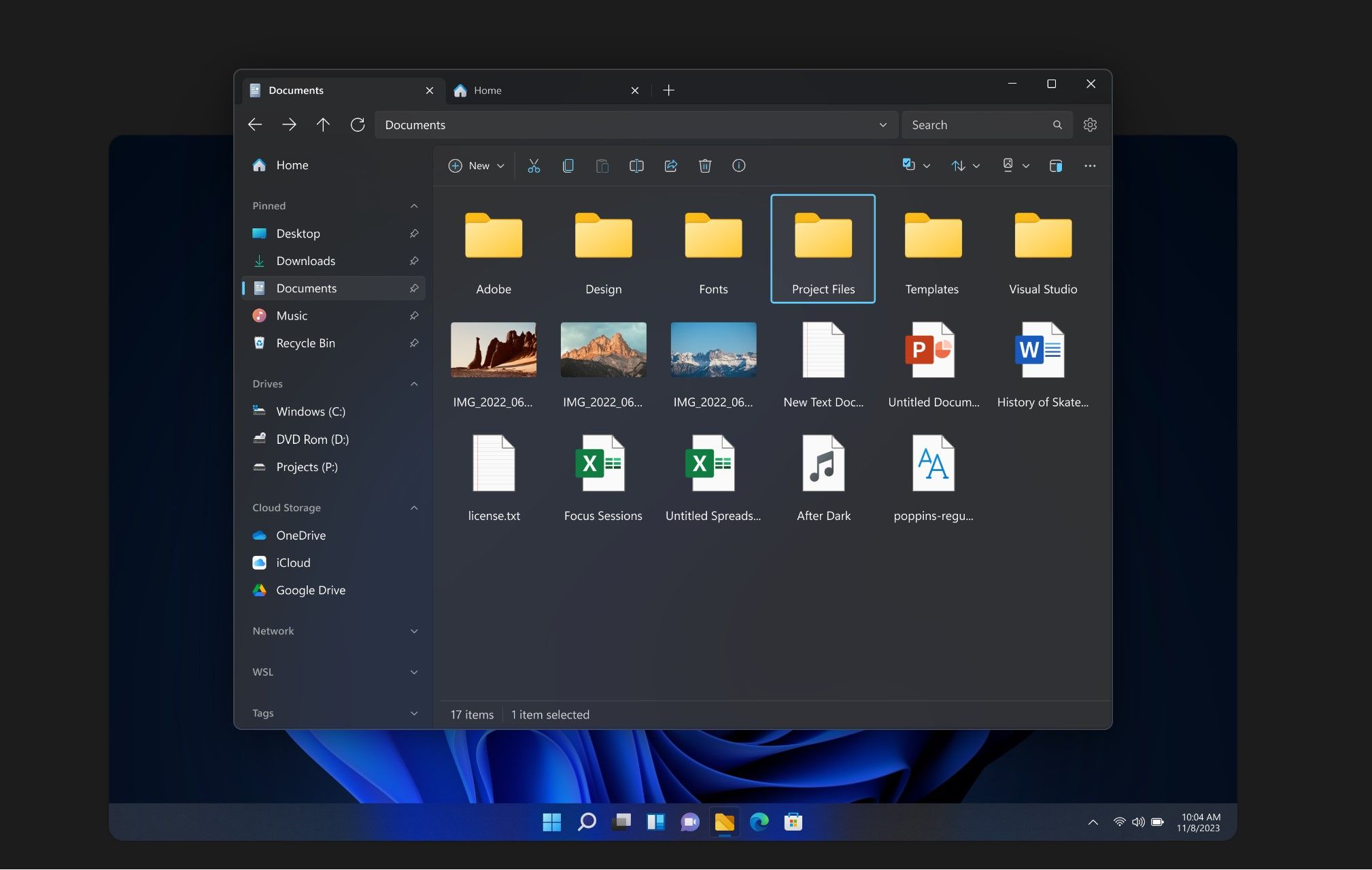 Screenshot van Files