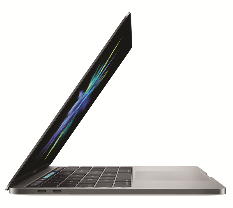 Foto van de zijkant van een MacBook Pro